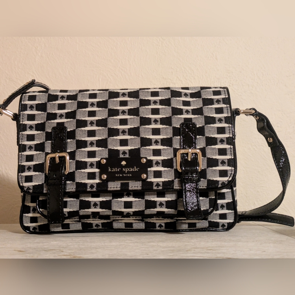 Kate Spade Karen Checker Print Crossbody Bag (M)